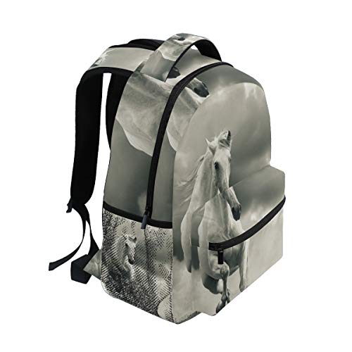 Schultasche Backpacks Horses Running The Dust Storm Bookbags Bag for Girls Kids Elementary