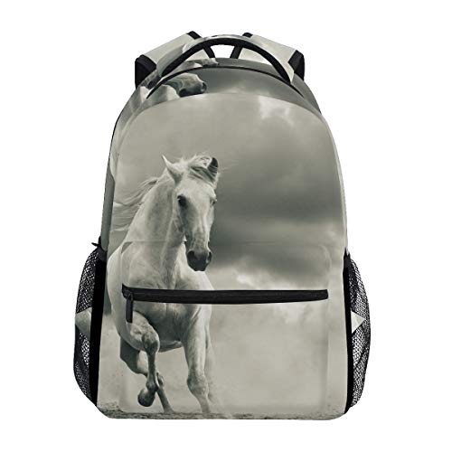 Schultasche Backpacks Horses Running The Dust Storm Bookbags Bag for Girls Kids Elementary
