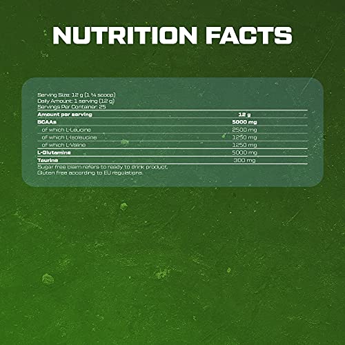 Scitec Nutrition BCAA + Glutamine Xpress, enriquecida con taurina, sin azúcar, 600 g, Manzana