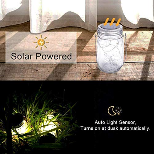 SENYANG Lámpara de Decoración Solar - Juego de 3 Luz Solar Jardín 30 LED Impermeable Luces de Jardin Solares Lámparas Hada para Navidad Jardín Interiores/Exteriores de Patio Césped(Color Cálido)