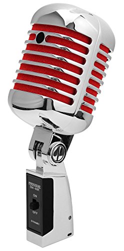 Set de Micrófono Elvis Pronomic DM-66S dinámico en rojo