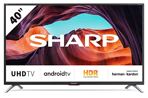 Sharp 40BL5EA - TV Android 40" (4K Ultra HD, 4 x HDMI, 3 x USB, Bluetooth), color negro