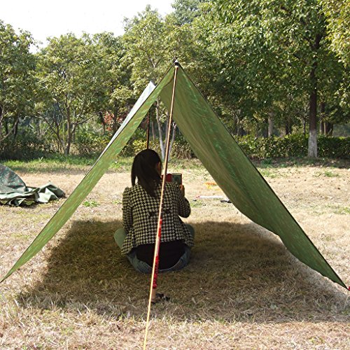 sharplace lona abrigo impermeable con tienda de campaña de tela para camping randonée camuflaje verde