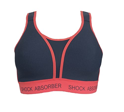 Shock Absorber Ultimate Run Bra Padded Sujetador Deportivo, Multicolor (Ardoise-Corail 0c9), 100C para Mujer