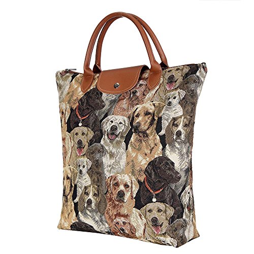 Signare tapiz bolsas reutilizables tote bag bolsa compra para mujeres con diseños de perros (Labrador)