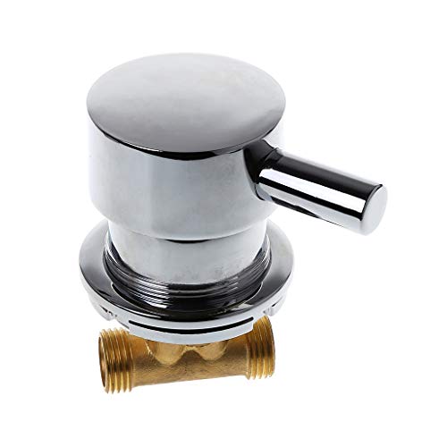 SimpleLife Válvula mezcladora de Agua fría y Caliente baño, Mezclador termostático G1 / 2"Grifo de Dos entradas y una Salida para Cuarto de baño