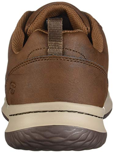 Skechers Delson-Antigo, Zapatos de Cordones Oxford Hombre, Marrón (CDB Black Leather), 45 EU