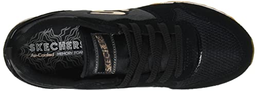Skechers Originals OG 85 Goldn Gurl, Zapatillas Mujer, Negro (Black Suede/Nylon/Mesh/Rose Gold Trim), 39 EU