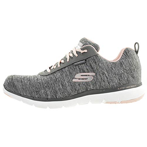 Skechers Sport Womens Flex Appeal 3.0 JER'SEE - Zapatillas deportivas para mujer, color gris, color Gris, talla 43 EU
