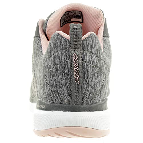 Skechers Sport Womens Flex Appeal 3.0 JER'SEE - Zapatillas deportivas para mujer, color gris, color Gris, talla 43 EU