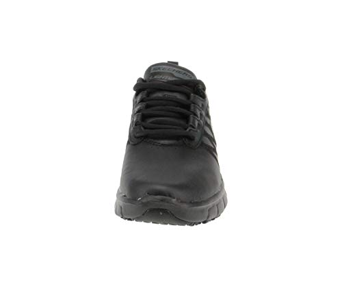 Skechers Sure Track-Erath-II, Zapatillas Mujer, Negro (Blk Black Leather), 37 EU