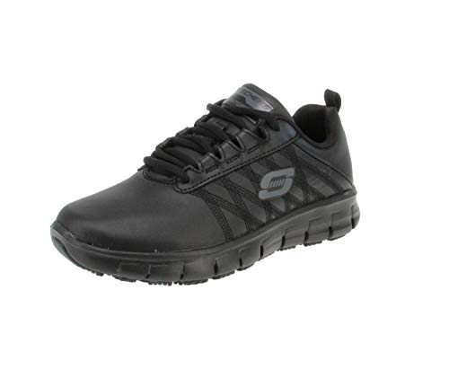Skechers Sure Track-Erath-II, Zapatillas Mujer, Negro (Blk Black Leather), 37 EU