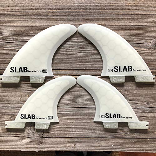 Slab-Surf Fins Quad Full White Talla M 2 tabs Clic