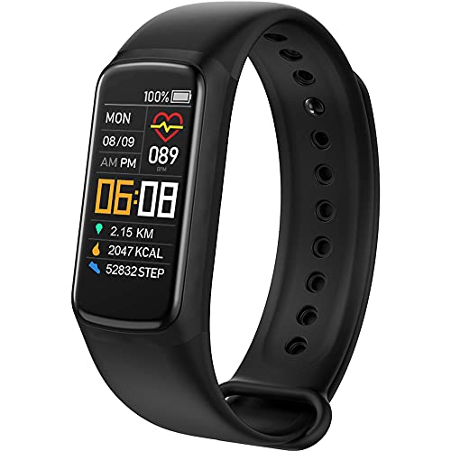Smartwatch,Pulsera Actividad Inteligente,Fitness Tracker con Monitor de Frecuencia Cardíaca/Presión Arterial/Oxígeno y Sueño,Contador de Calorías,Impermeable IP67,Rastreador de Actividad