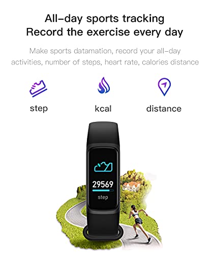 Smartwatch,Pulsera Actividad Inteligente,Fitness Tracker con Monitor de Frecuencia Cardíaca/Presión Arterial/Oxígeno y Sueño,Contador de Calorías,Impermeable IP67,Rastreador de Actividad