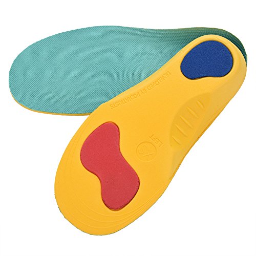 Sonew Las Plantillas ortopédicas para niños previenen el pie Plano, el pie Valgus, la pronación del pie, etc. Almohadillas de Zapato 3D a Prueba de choques Transpirables Insertos Niños Niñas(S)