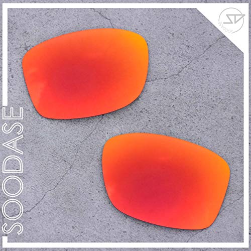 SOODASE Para Oakley Jupiter Squared Gafas de sol Rojo Lentes de repuesto polarizadas