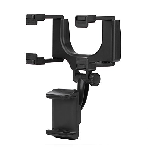 Soporte Universal para Coche en Espejo retrovisor de 360°, Soporte para teléfono móviles para iPhone Samsung HTC GPS