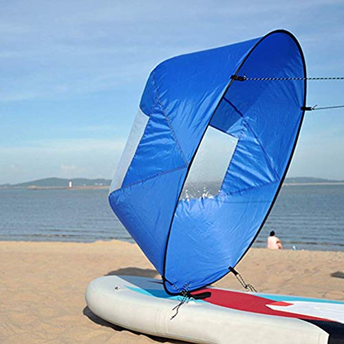 SparY Grande 42" Kayak Viento Vela Paleta, Canoa Instant Vela Juego, Plegable a Presión Tabla Viento Paleta para Kayaks,Canoas,Inflables,Tándems - Azul, 108x108cm