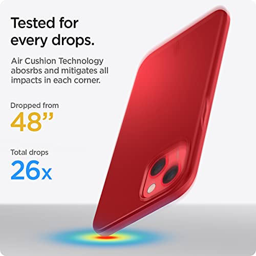 Spigen Funda Thin Fit Compatible con iPhone 13 Mini - Rojo