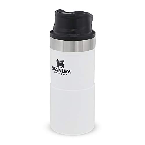 Stanley The Legendary Classic Vacuum Trigger-Action Travel Mug, Metal, Blanco Polar 2020, 12OZ / .35L