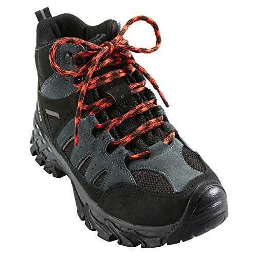 Stepace Cordones Redondos para Botas de Senderismo y Montaña, Trekking Zapatos, 15 Colores, 100-180cm, 5.5mm Diámetro Orange Brown-100