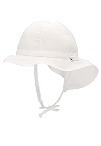 Sterntaler Sombrero unisex con cintas y protector de cuello, Edad: de 5-6 meses, Tamaño: 43, Blanco