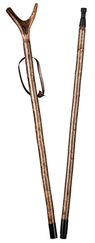 Stock Fachmann - Bastón de tiro (horquilla de cuerno de ciervo, 2 piezas, soporta hasta 100 kg), color marrón