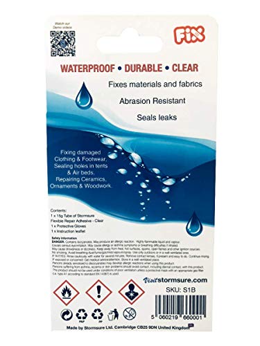 Stormsure S1B Outdoor Adhesive Waterproof Tube Clear , 15gm