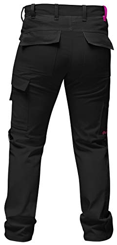 strongAnt - Elasticos Pantalones de Trabajo para Mujer. Pantalón de Trabajo Completo con Bolsillos para Rodilleras - Schwarz 36