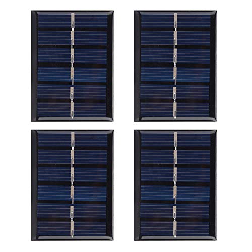 Suchinm Módulo de Panel Solar para Exteriores Panel Solar de Bricolaje con Cable, 0.3W 65x48mm Panel Solar de Bricolaje, 3V para Senderismo Camping Deportes al Aire Libre Montañismo