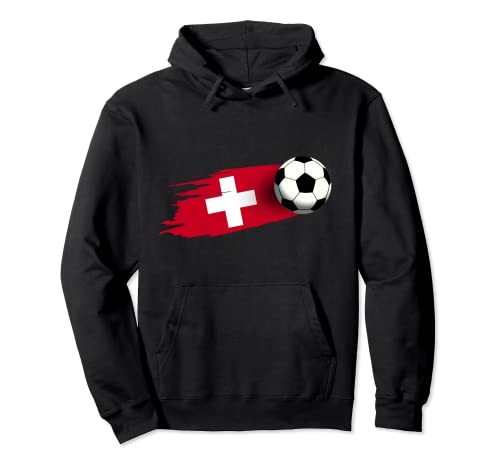 Suiza Bandera Jersey Suiza Fútbol Equipo Suizo Sudadera con Capucha