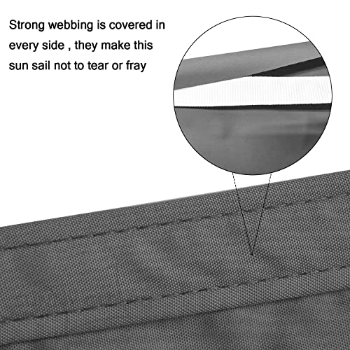 SUNNY GUARD Toldo Vela de Sombra Cuadrado 2x2m Impermeable a Prueba de Viento protección UV para Patio, Exteriores, Jardín, Color Antracita