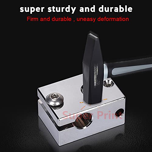 Super Print PT100 V6 Plated Copper Heater Block 2PCS with Silicone Sock For V6 Hotend For Titan Dual Driver Extruder.(2PCS)