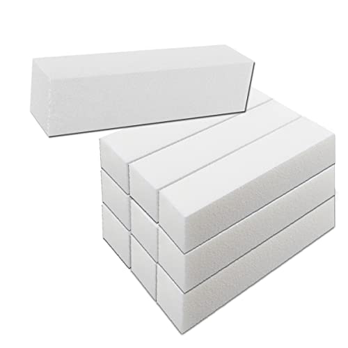 Tampón blanco 10 piezas - lima de bloque de lima blanca - lima para manicura, pedicura y modelado de uñas Pulidora Buffer