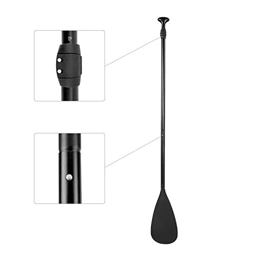 Tbest Remo Paddle Surf, Remo Kayak Aluminio Desmontable Sup Negro Remo Extensible Remo Stand Up Paddle Board para Surf Kayak Piragua Barco