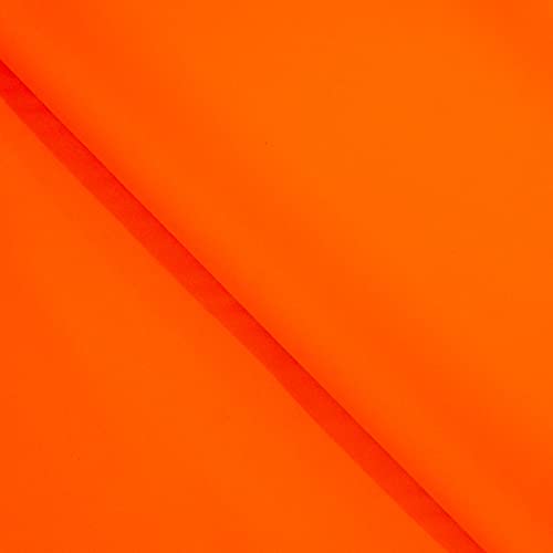 Tela de lona impermeable de 7 onzas, material grueso para exteriores, 150 cm de ancho (naranja flojo, por medio metro)
