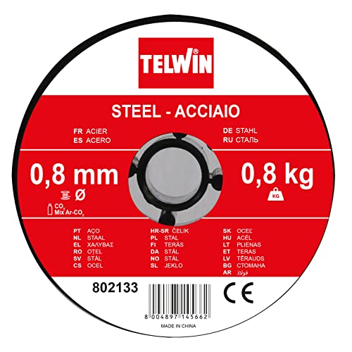 Telwin 802133 Bobina Hilo para soldar acero D. 0.8 mm 0.8 kg