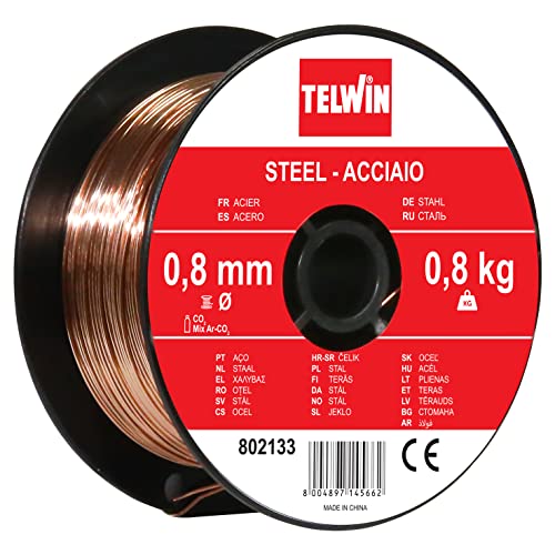 Telwin 802133 Bobina Hilo para soldar acero D. 0.8 mm 0.8 kg