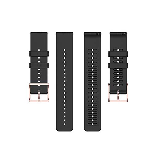 Tencloud Correas compatibles con la correa Polar Unite, pulsera de repuesto suave impermeable de silicona deportiva para Polar Unite/Ignite Smartwatch (negro)