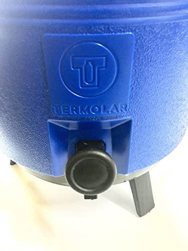 TERMOLAR - Maxi Termo | Capacidad de 6L, Plástico Resistente, Bidón con Aislamiento Térmico de Espuma PU, para Actividades al Aire Libre, Color Azul