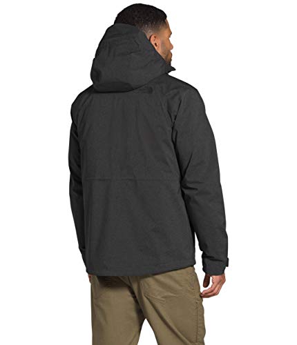 The North Face Chaqueta Thermoball Eco Triclimate para hombre, TNF Gris Oscuro/TNF Negro, L