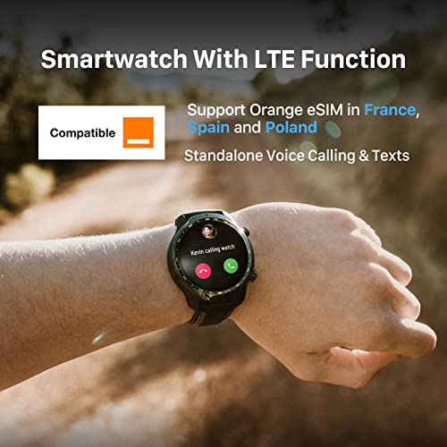 Ticwatch Reloj inteligente Pro 3 LTE, Wear OS by Google, plataforma Qualcomm Snapdragon Wear 4100, seguimiento del sueño y NFC, IP68 listo para nadar, batería de larga duración, solo Vodafone