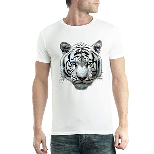 Tigre Blanco Bengala Hombre Camiseta Blanco XS