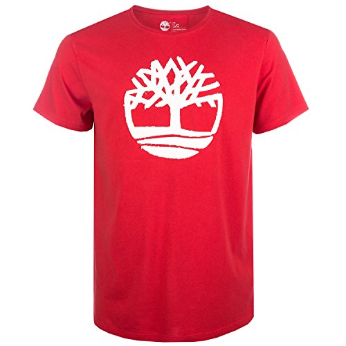 Timberland CA1QX2 Camiseta, Rojo (Mars Red E66), (Tallas De Fabricante:Large) para Hombre