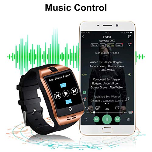 Tipmant Reloj Inteligente Mujer Hombre Smartwatch Pantalla táctil con Ranura para Tarjeta SIM Cámara Podómetro Moviles Baratos y Buenos Pulsera de Actividad para Android Xiaomi Samsung Huawei…
