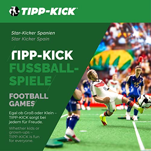 TIPP-KICK Star-Kicker España I Jugadores Originales para jóvenes y Mayores I Diviértase Jugando con Esta Figura de fútbol en Todos Nuestros futbolines I Accesorios I Camiseta roja