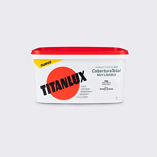 Titanlux Cobertura Total pintura para paredes Gris Hielo 4L