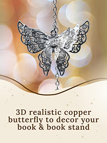 Toirxarn Marcapáginas de metal,marcapáginas colgante mariposa 3D. un regalo único para lectores, profesores, mujeres y niños. Sorpresa de Acción de Gracias de Navidad.