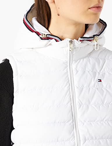 Tommy Hilfiger Chaleco de plumón ESS LW, TH Optic White, XS para Mujer